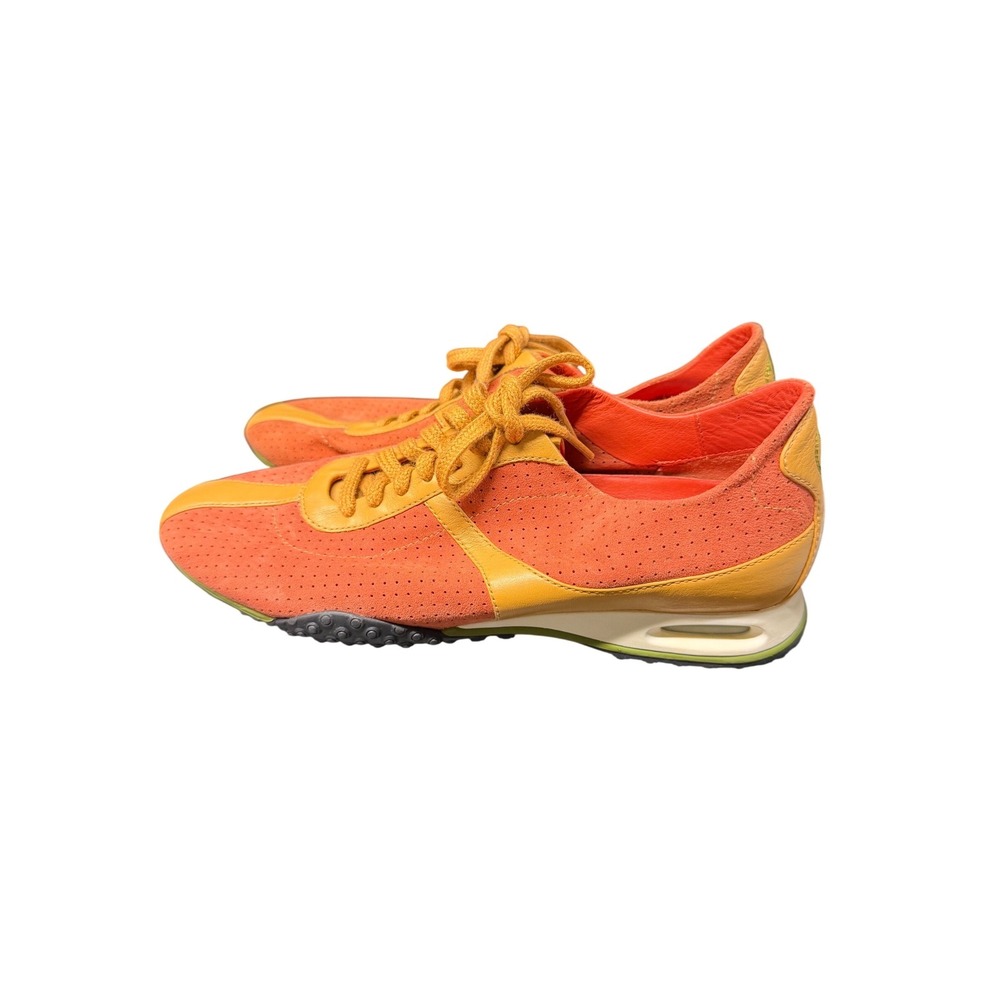 Cole Haan Nike‎ Air Orange Yellow Suede Leather Sneakers D16137 Womens Size 6B